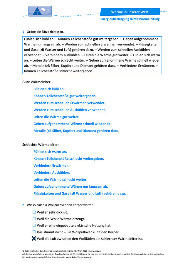 Energieübertragung durch Wärmeleitung