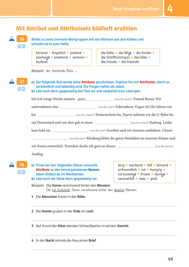 Mit Attribut und Attributsatz bildhaft erzählen