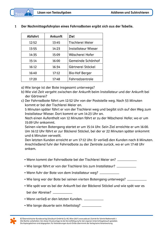 Lösen von Textaufgaben