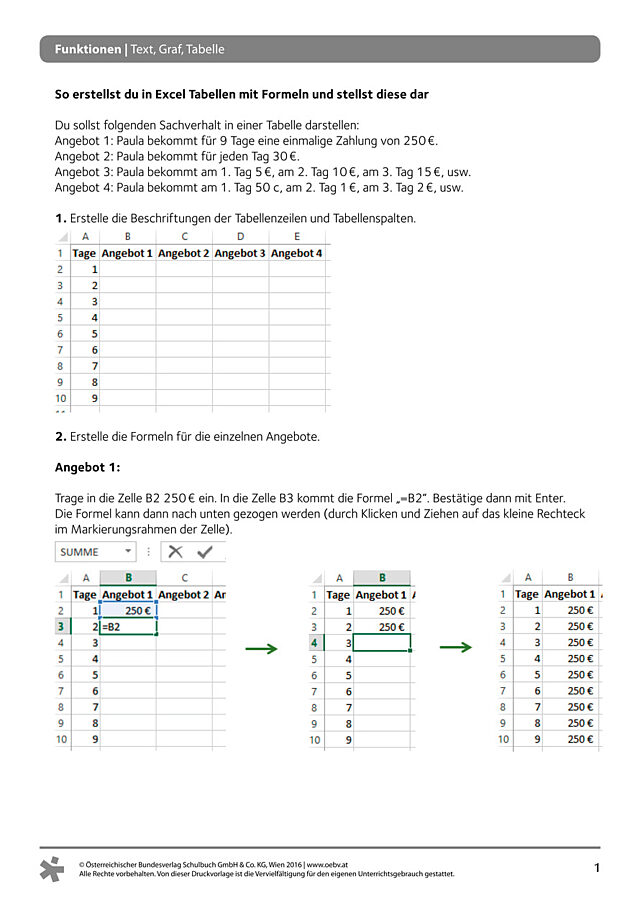 Anleitung Excel