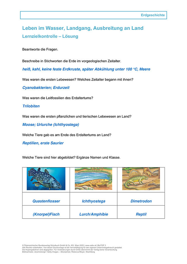 Leben im Wasser, Landgang, Ausbreitung an Land