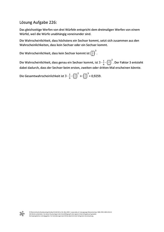 zu Aufgabe 226