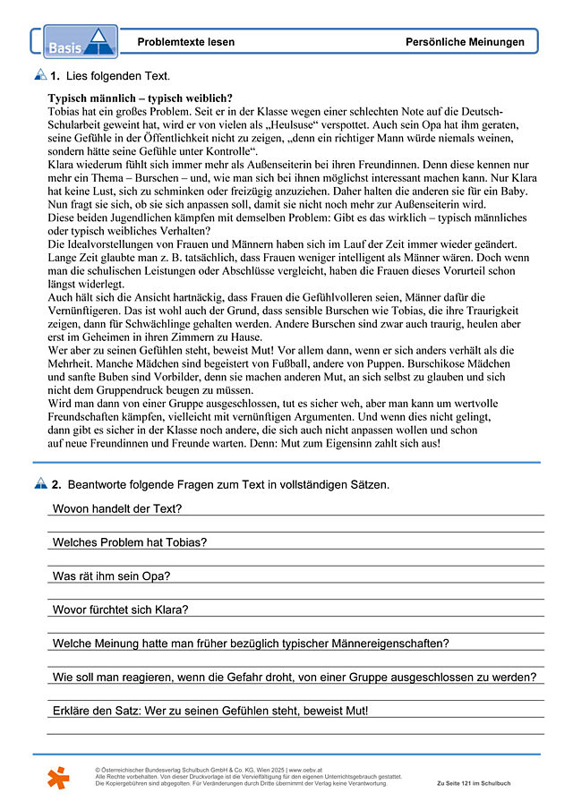 Problemtexte lesen