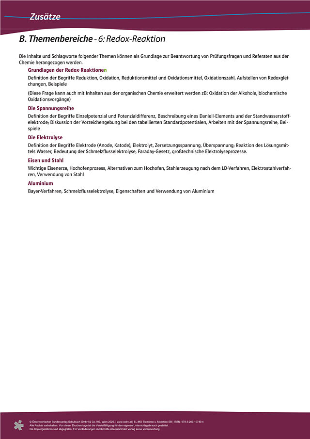 Themenbereiche Kapitel 6