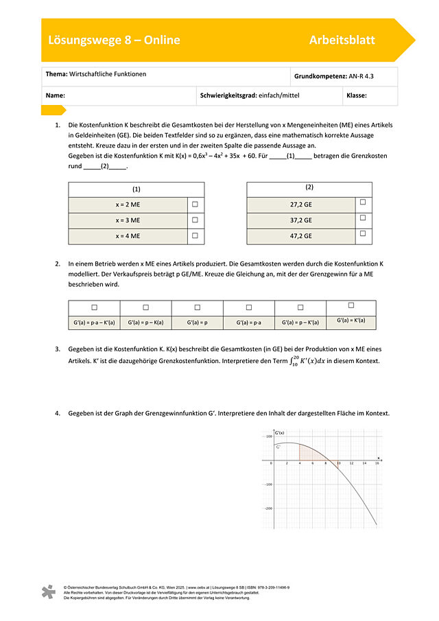 Wirtschaftliche Funktionen