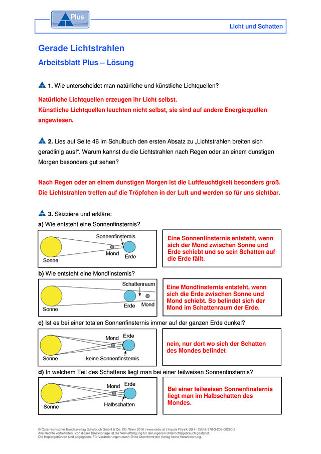 Gerade Lichtstrahlen