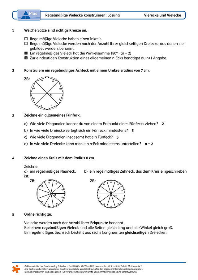 Regelmäßige Vielecke konstruieren