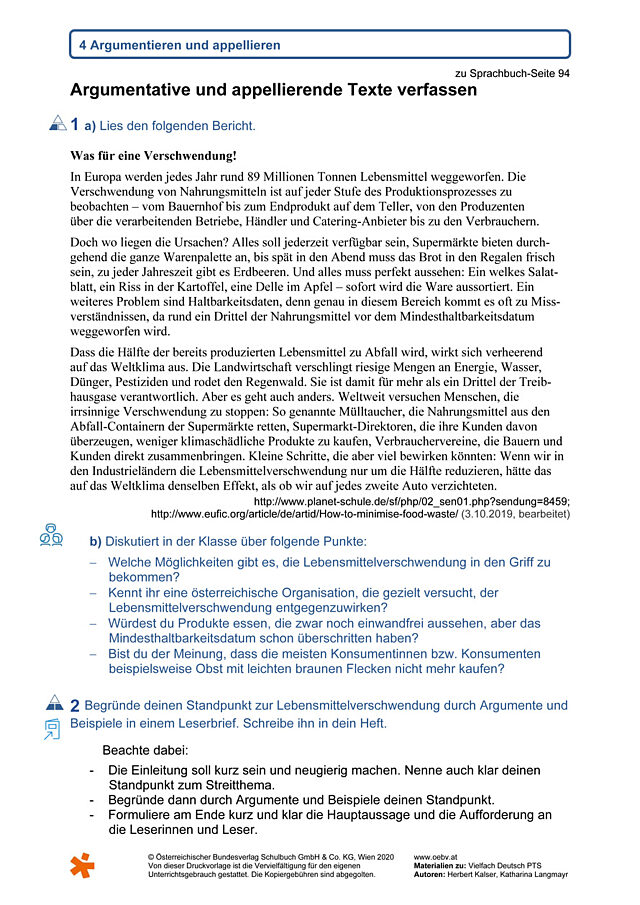 ArgumentativeTexte verfassen