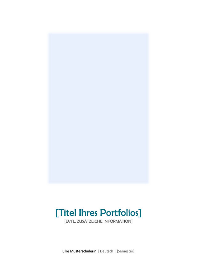 Portfolio Deckblatt