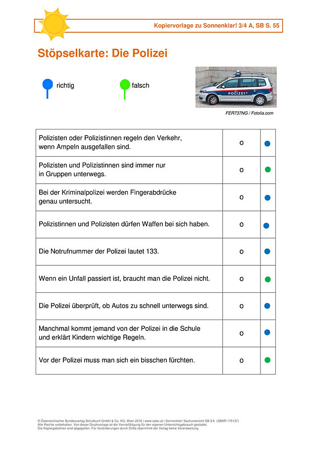 Stöpselkarte: Die Polizei