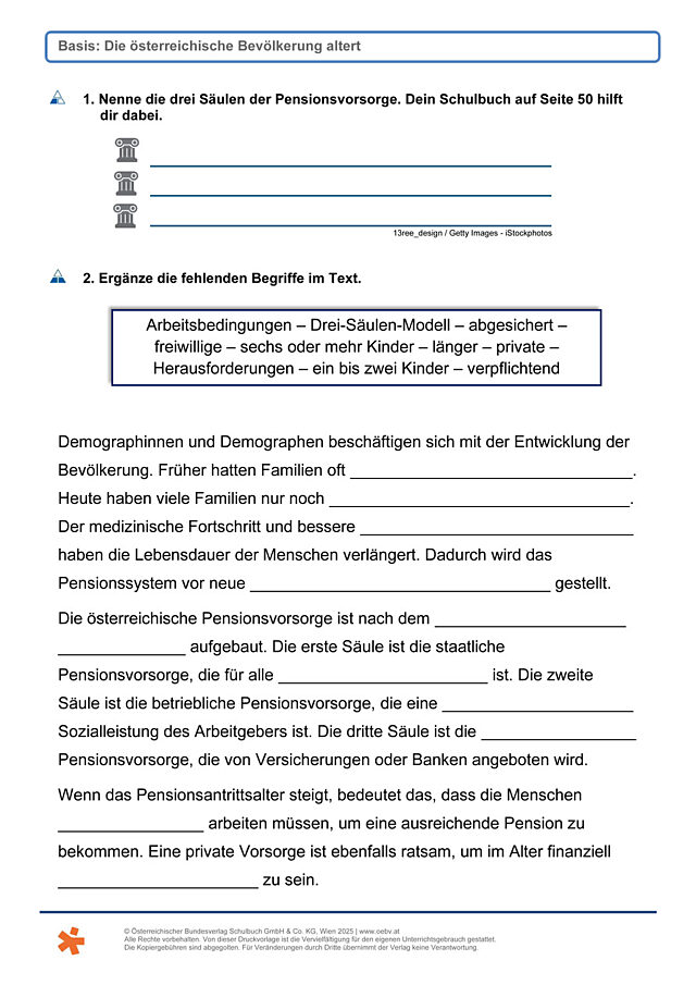 Die Bevölkerung altert
