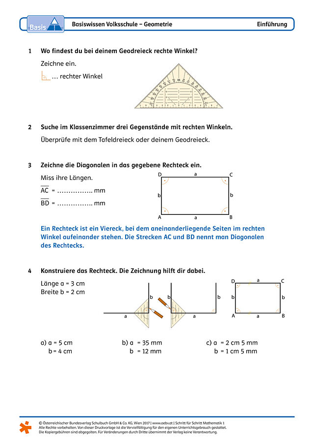 Basiswissen Volksschule - Geometrie