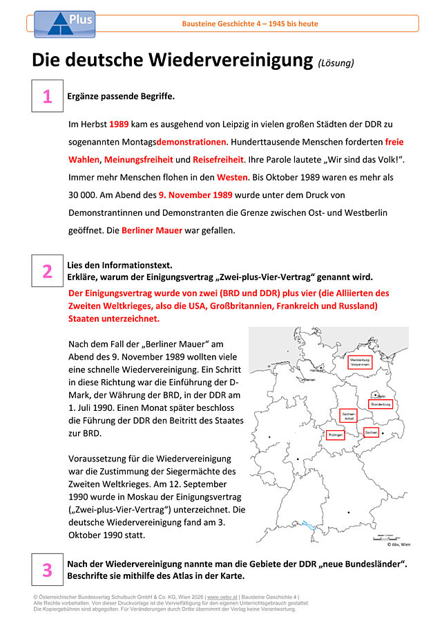 Die deutsche Wiedervereinigung