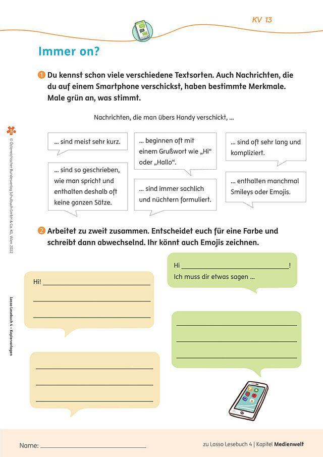 Arbeitsblatt 13: Immer on?