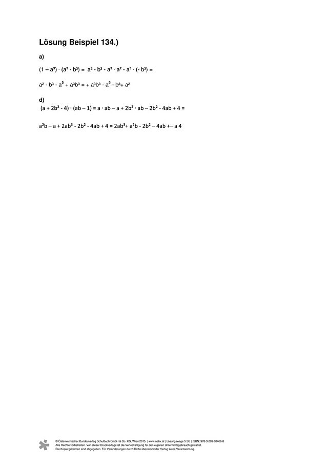 Beispiel 134 a, d