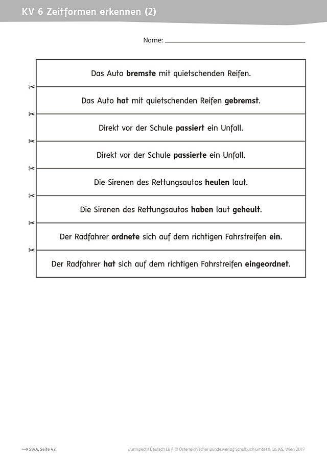 Zeitformen erkennen 2