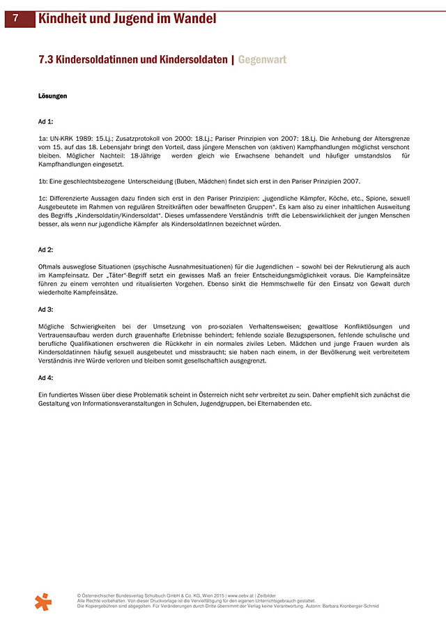 Kindersoldatinnen und Kindersoldaten