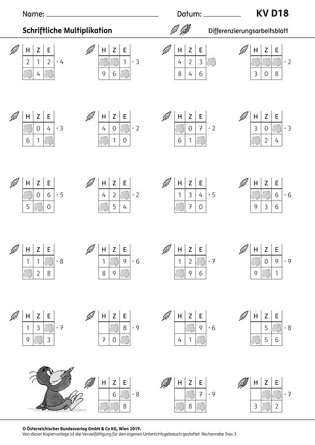 Schriftliche Multiplikation