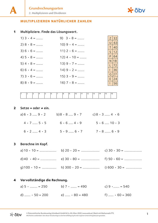 2. Multiplizieren und Dividieren