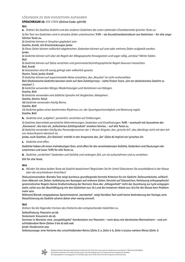 Die Lyrik