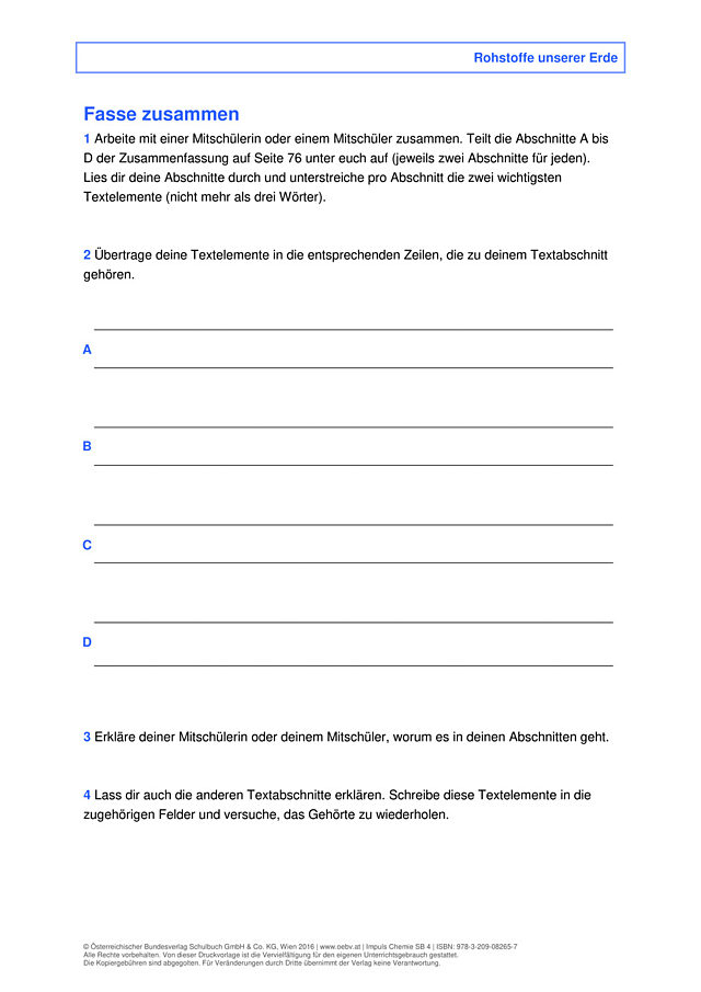 Rohstoffe unserer Erde