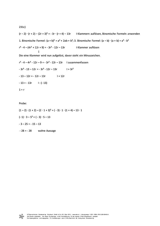 Beispiel 231 c