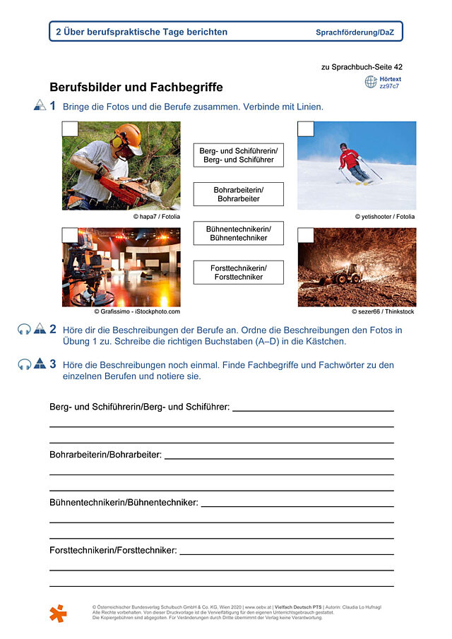 Berufsfelder und Fachbegriffe