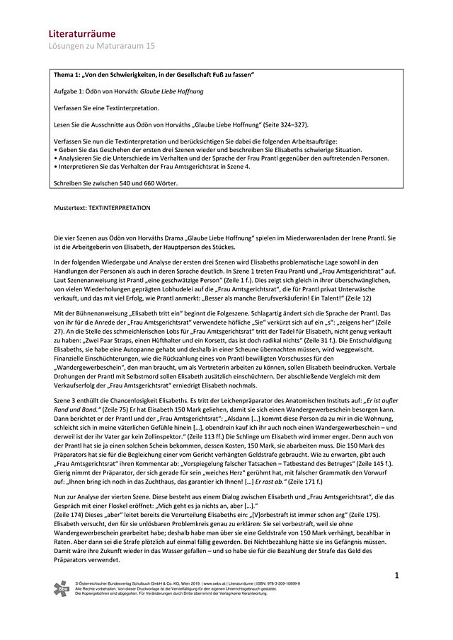 Maturaraum 15 - Die Literatur zwischen 1925 und 1945