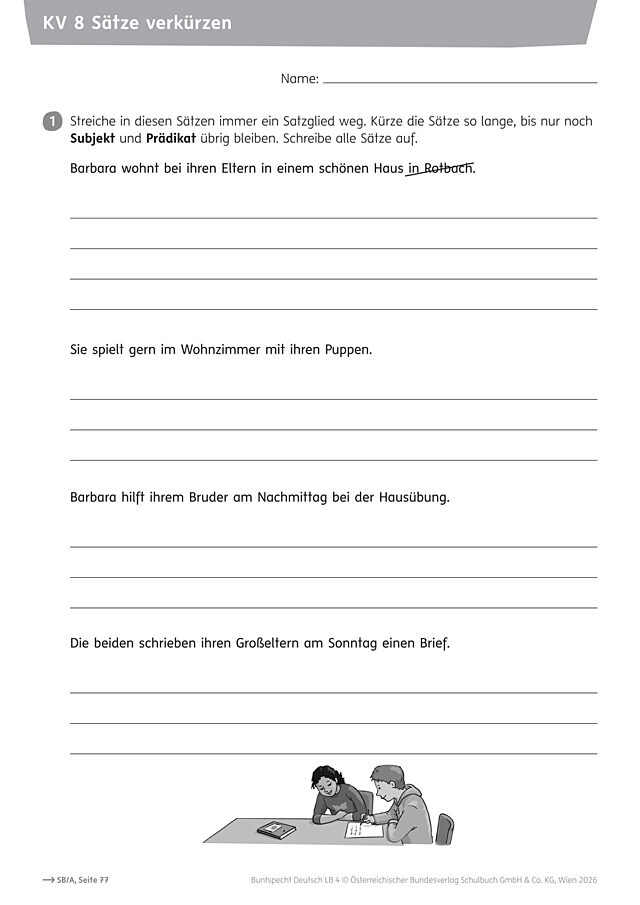 Sätze verkürzen