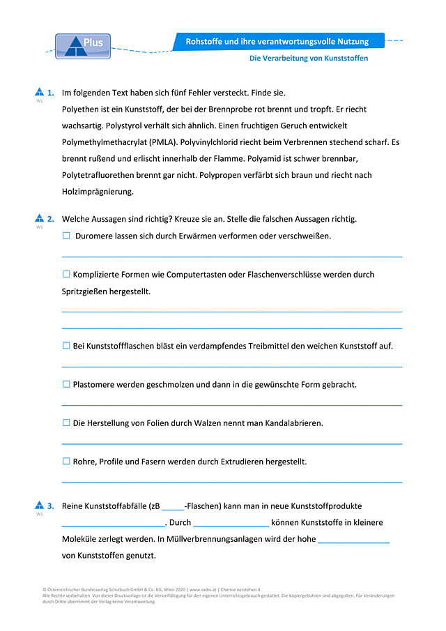 Die Verarbeitung von Kunststoffen