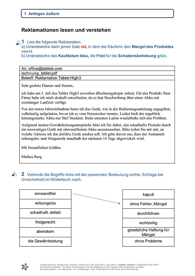 Reklamationen lesen und verstehen