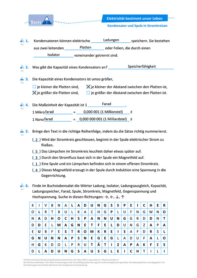 Kondensator und Spule in Stromkreisen