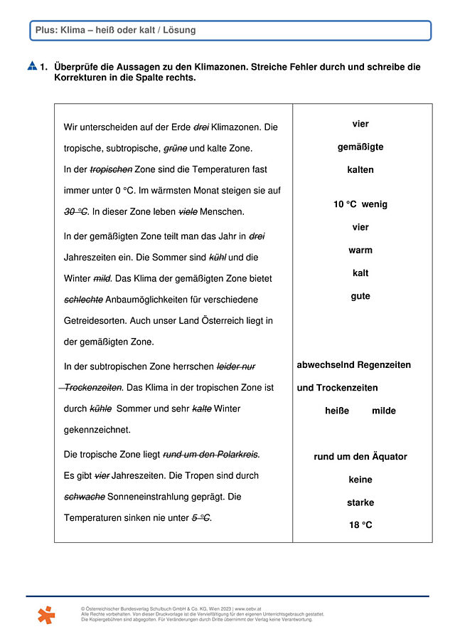 Klima - heiß bis kalt