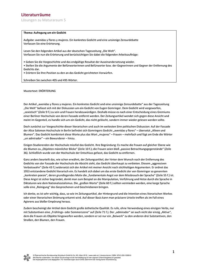 Maturaraum 5 - Die Literatur des Barock