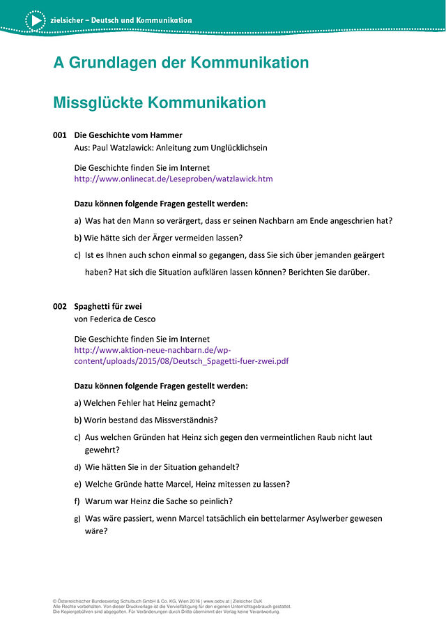 Missglückte Kommunikation