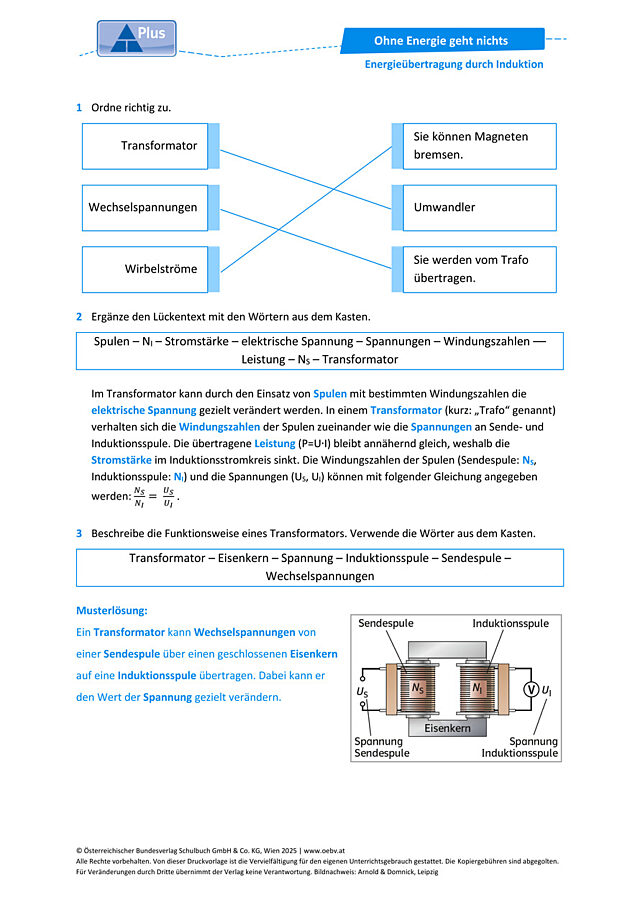Energieübertragung durch Induktion
