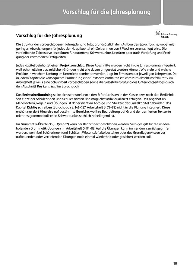 Jahresplanung