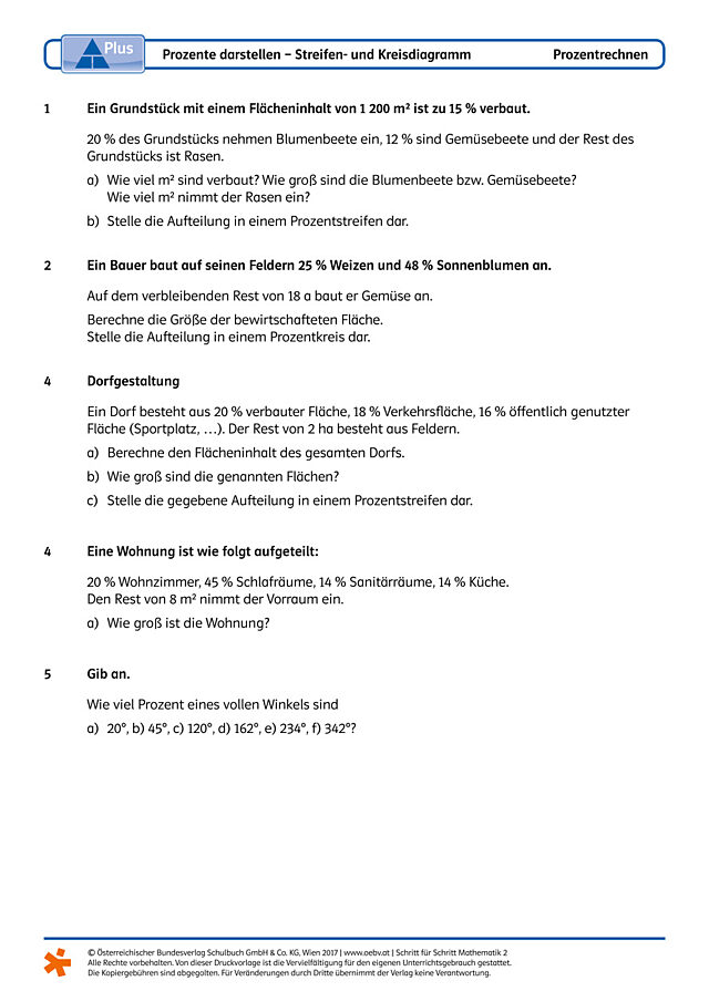 Prozente darstellen – Streifen- und Kreisdiagramm