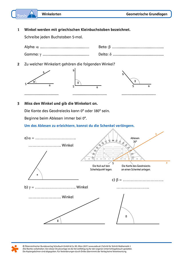 Winkelarten