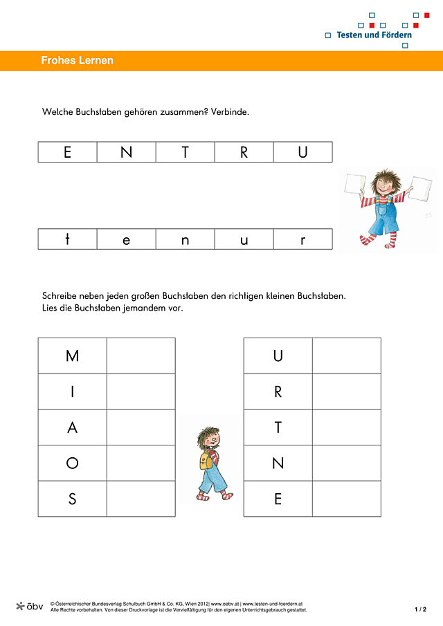 Laut- und Buchstabenkenntnis