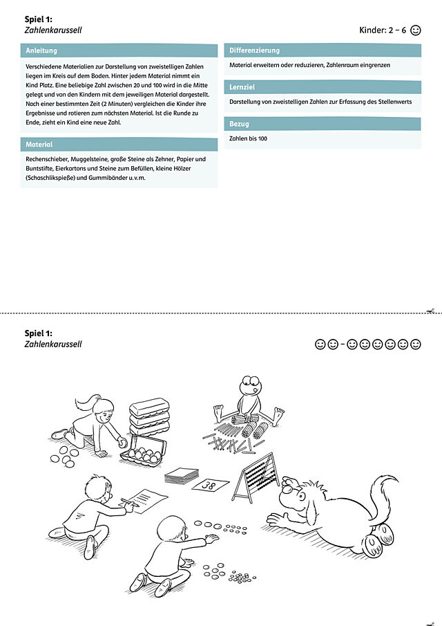 Spiel 1: Zahlenkarussell