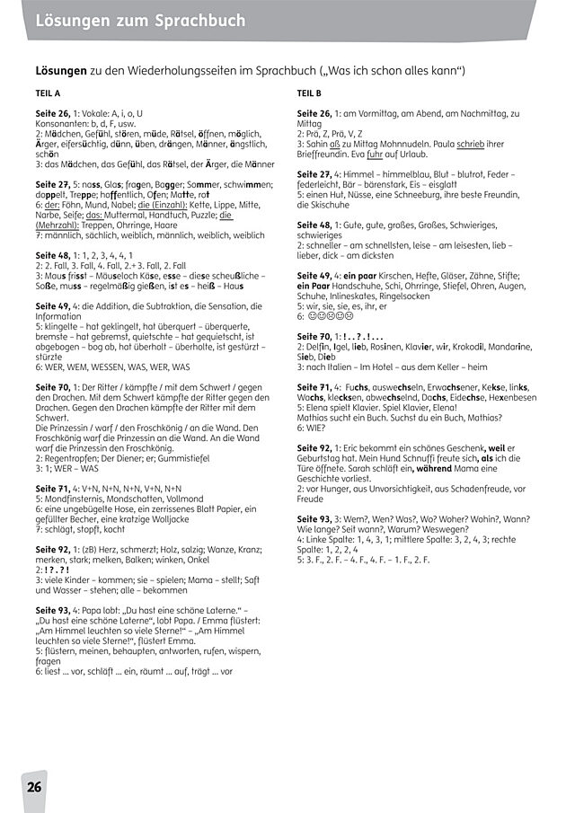 Lösungen zum Sprachbuch 4