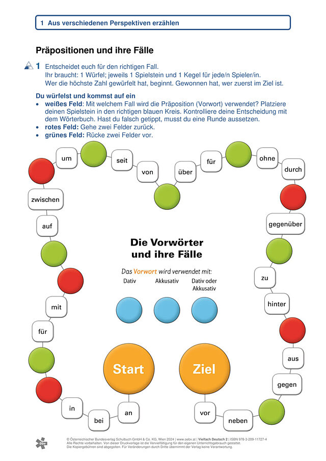 Präpositionen und Fälle