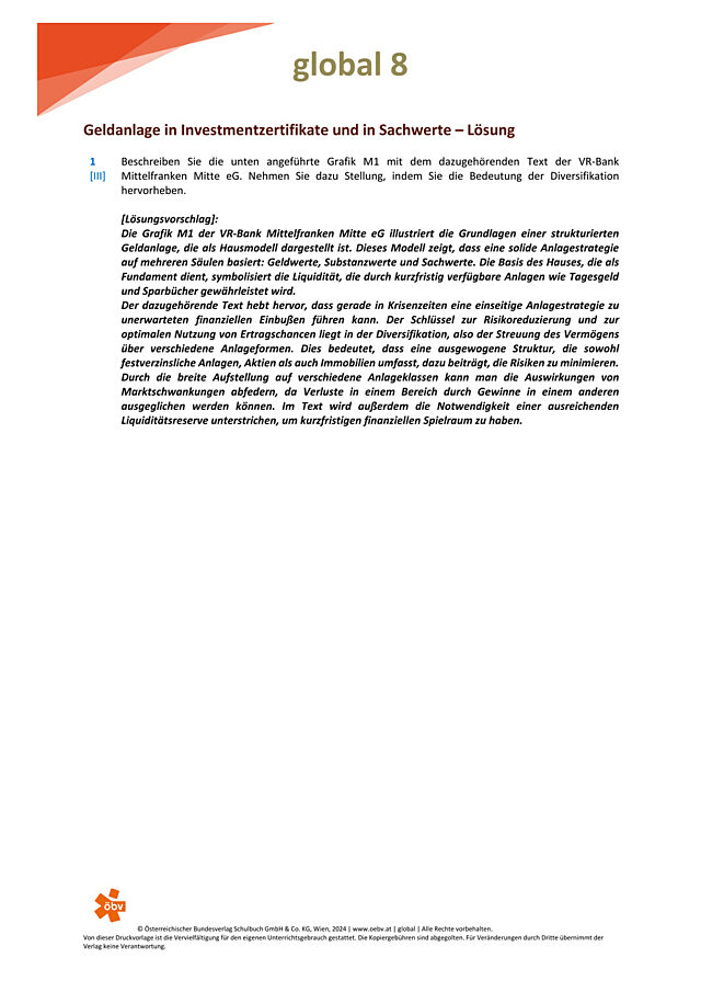 Geldanlage in Investmentzertifikate und in Sachwerte