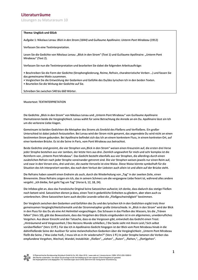 Maturaraum 10 - Das Biedermeier und die Literatur des Vormärz