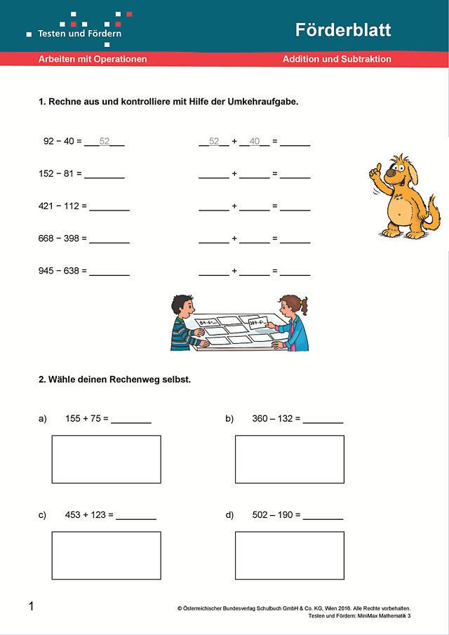 Addition und Subtraktion