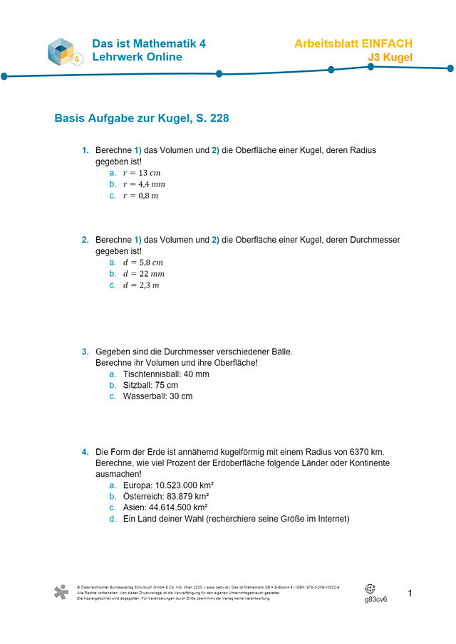 Üben - Kugel