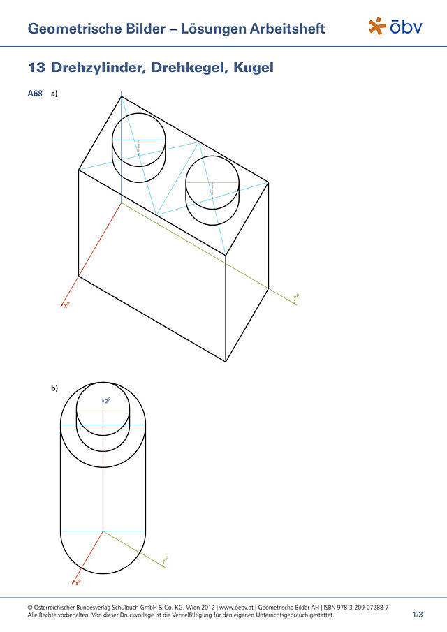 Drehzylinder, Drehkegel, Kugel