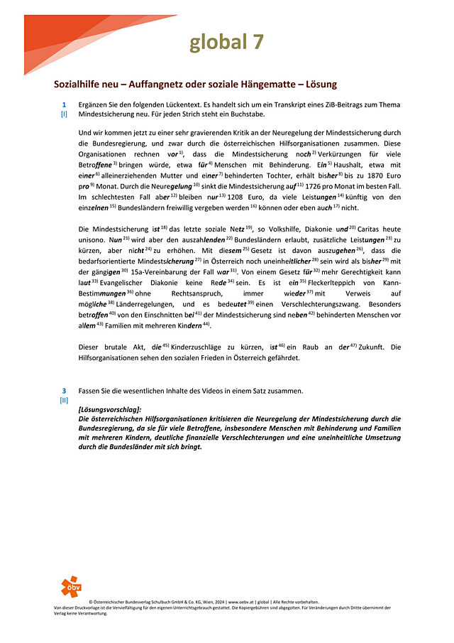 Sozialhilfe neu