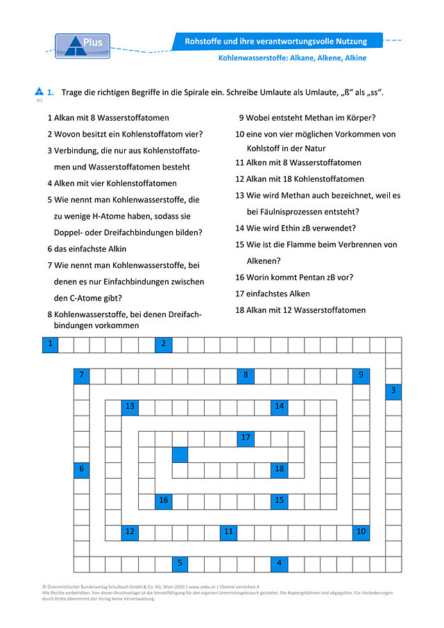 Kohlenwasserstoffe: Alkane, Alkene, Alkine